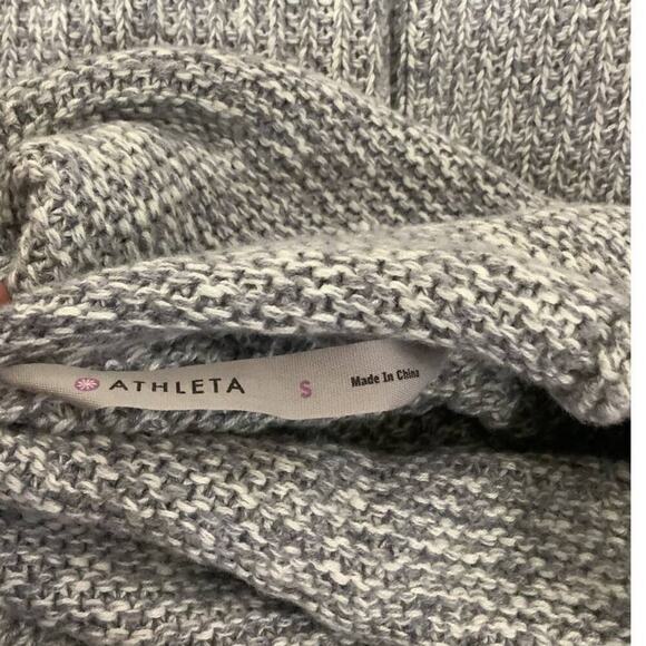 Athleta Borealis Cowl Neck Sweater Gray Long Sleeve Knit Wool  Boucle Size Small - Picture 10 of 12